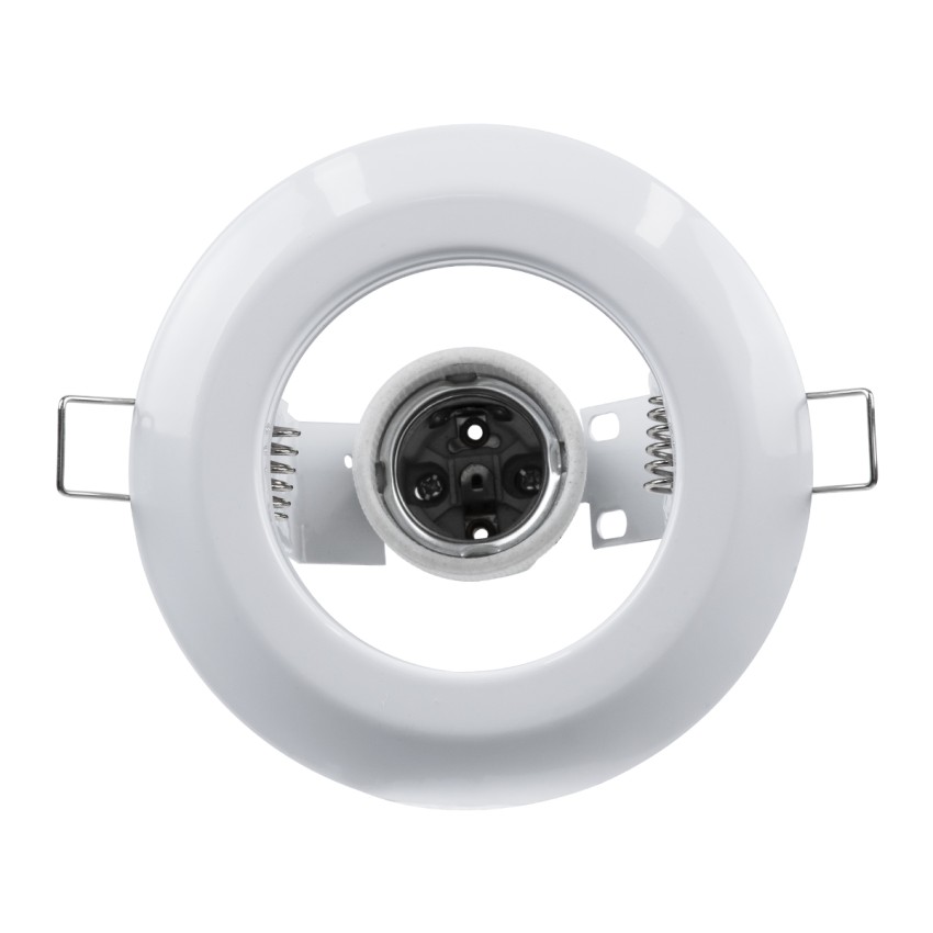 ACIDA  Χωνευτή Στρογγυλή Μεταλλική Βάση Μπετού για Λάμπα R63 με Ντουί E27 AC 220-240V IP20 Φ11 x Υ11cm - Λευκή