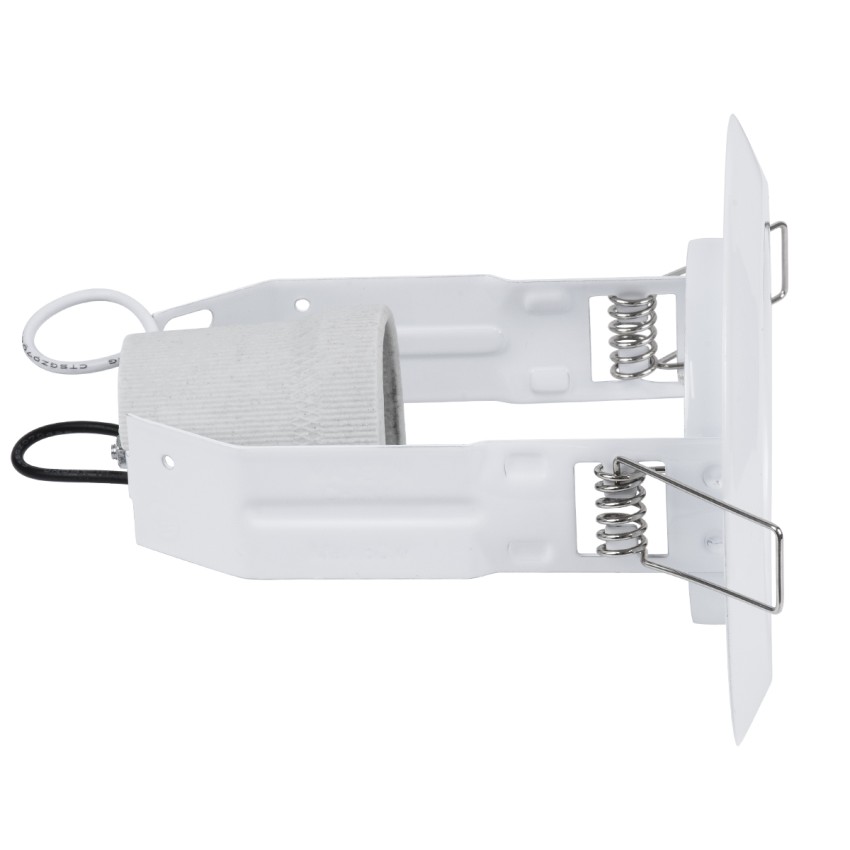 ACIDA  Χωνευτή Στρογγυλή Μεταλλική Βάση Μπετού για Λάμπα R63 με Ντουί E27 AC 220-240V IP20 Φ11 x Υ11cm - Λευκή