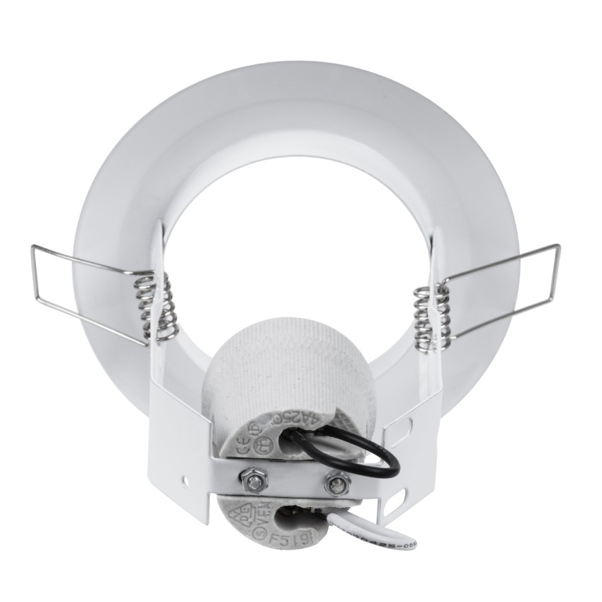 ACIDA  Χωνευτή Στρογγυλή Μεταλλική Βάση Μπετού για Λάμπα R63 με Ντουί E27 AC 220-240V IP20 Φ11 x Υ11cm - Λευκή