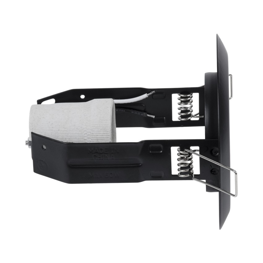 ACIDA  Χωνευτή Στρογγυλή Μεταλλική Βάση Μπετού για Λάμπα R63 με Ντουί E27 AC 220-240V IP20 Φ11 x Υ11cm - Μαύρη