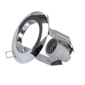 ACIDA  Χωνευτή Στρογγυλή Μεταλλική Βάση Μπετού για Λάμπα R63 με Ντουί E27 AC 220-240V IP20 Φ11 x Υ11cm - Νίκελ