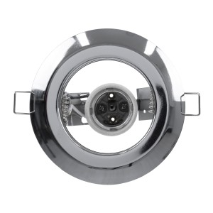 ACIDA  Χωνευτή Στρογγυλή Μεταλλική Βάση Μπετού για Λάμπα R63 με Ντουί E27 AC 220-240V IP20 Φ11 x Υ11cm - Νίκελ