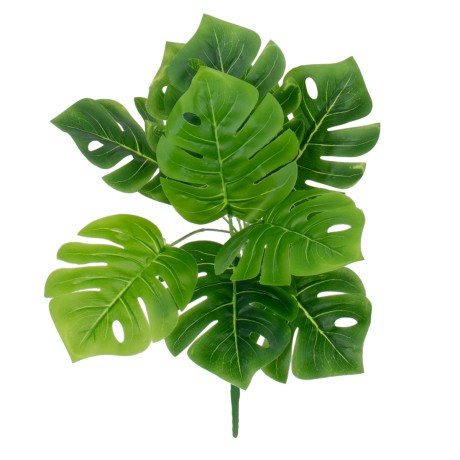 MONSTERA MEDIUM  Τεχνητό Φυτό Μονστέρα Μεσ. - Μπουκέτο Διακοσμητικών Φυτών - Κλαδιών με Φύλλωμα Πράσινο Υ33cm