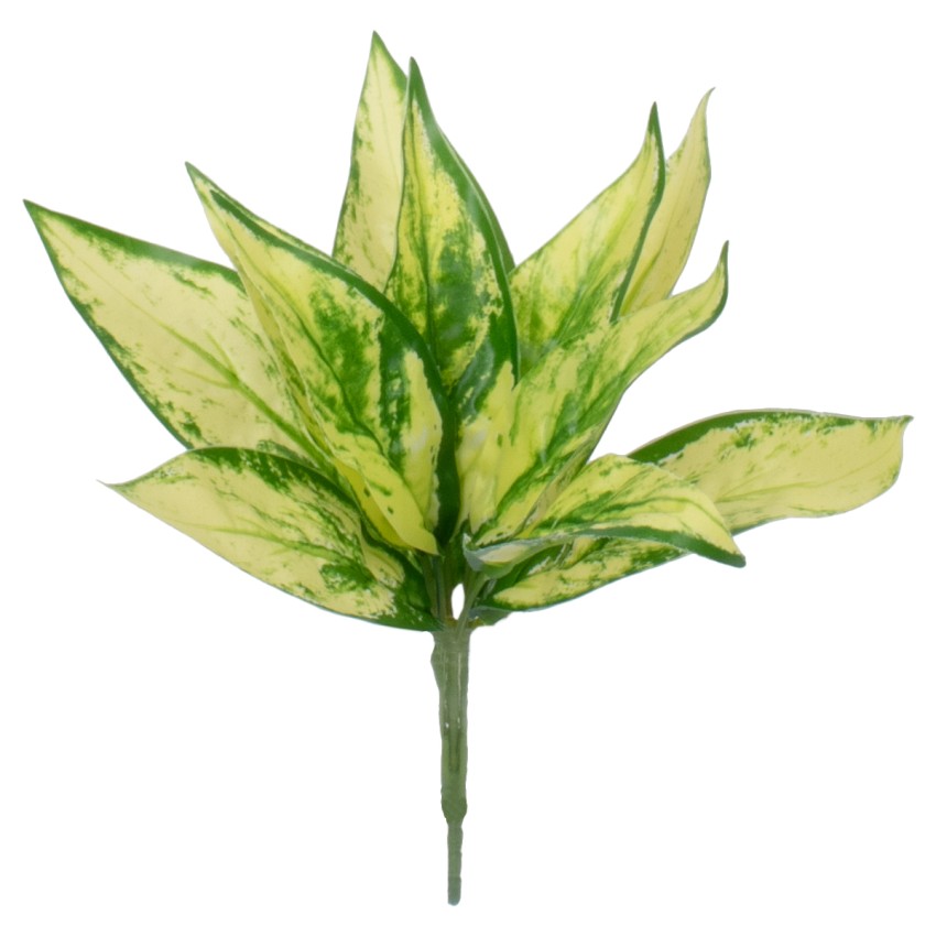 GOLDEN POTHOS  Τεχνητό Φυτό Χρυσός Πόθος - Μπουκέτο Διακοσμητικών Φυτών - Κλαδιών με Φύλλωμα Πράσινο - Κίτρινο Υ26cm
