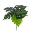SMALL MONSTERA  Τεχνητό Φυτό Μονστέρα Μικρή - Μπουκέτο Διακοσμητικών Φυτών - Κλαδιών με Φύλλωμα Πράσινο Υ23cm