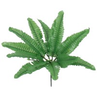 BOSTON FERN SMALL  Τεχνητό Φυτό Φτέρη Βοστώνης Μικρή - Μπουκέτο Διακοσμητικών Φυτών - Κλαδιών με Φύλλωμα Πράσινο Υ30cm