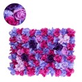 Συνθετικό Τεχνητό Διακοσμητικό Πάνελ Λουλουδιών - Κάθετος Κήπος Τριαντάφυλλο - Ορτανσία - Βιολέτα - Φουξια - Μωβ - Γαλάζιο Μ60 x Υ40 x Π7cm