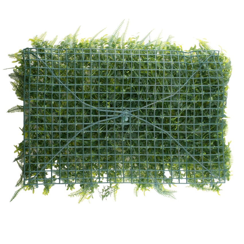 Συνθετικό Τεχνητό Διακοσμητικό Πάνελ Φυλλωσιάς - Κάθετος Κήπος Νάνος Φτέρη - Γιασεμί - Πράσινο Μ60 x Υ40 x Π9cm