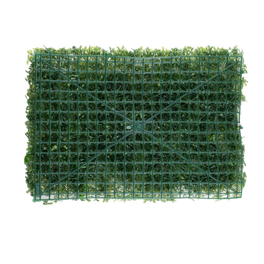 Συνθετικό Τεχνητό Διακοσμητικό Πάνελ Φυλλωσιάς - Κάθετος Κήπος Πυξάρι - Φτέρη - Πόλκα - Λευκό - Κίτρινο - Κόκκινο Μ60 x Υ40 x Π7cm