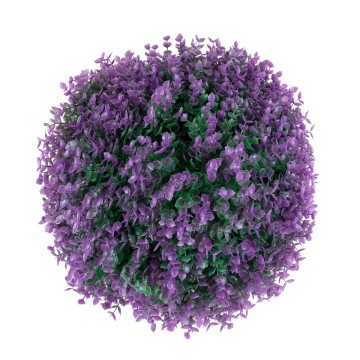 Συνθετικό Τεχνητό Διακοσμητικό Φυτό Θάμνος Πυξάρι Πράσινο - Μωβ Φ36cm