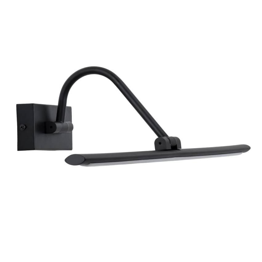 GLOBOSTAR® MIRA  Μοντέρνο Φωτιστικό Τοίχου - Απλίκα Καθρέπτη Μπάνιου LED 12W 1400lm 120° AC 220-240V IP20 Φυσικό Λευκό 4500K - Bridgelux SMD Chip - Μαύρο Ματ - Μ60 x Π20 x Υ13cm