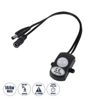 GLOBOSTAR® SENSORE  Ανιχνευτής PIR / Αισθητήρας Κίνησης 180° DC 12-24V 6A 144W Max IP20 - Μ30 x Π4 x Υ2.3cm
