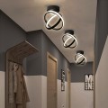 GLOBOSTAR® AMELIA  Μοντέρνο Φωτιστικό Οροφής LED 20W 2400lm 300° AC 220-240V IP20 Ρυθμιζόμενο Λευκό CCT με On/Off 2700K/4500K/6000K - Lumileds SMD Chip - Μαύρο Ματ - Μ24.5 x Π16 x Υ25cm