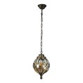 GLOBOSTAR® ETOILE  Vintage Κρεμαστό Φωτιστικό Οροφής με Ντουί 1 x E27 AC 220-240V IP20 - Μπρούτζινο Εφέ Σκουριάς & Μελί - Μ18 x Π18 x Y27cm