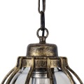 GLOBOSTAR® ETOILE  Vintage Κρεμαστό Φωτιστικό Οροφής με Ντουί 1 x E27 AC 220-240V IP20 - Μπρούτζινο Εφέ Σκουριάς & Μελί - Μ18 x Π18 x Y27cm