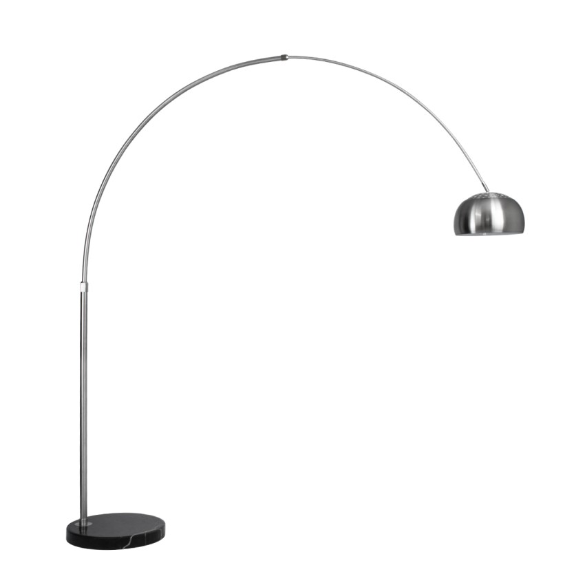 GLOBOSTAR® PRAGUE  Μοντέρνο Επιδαπέδιο Φωτιστικό με Ντουί 1 x E27 AC 220-240V IP20 - Νίκελ Βούρτσας - Μ210 x Π45 x Υ220cm