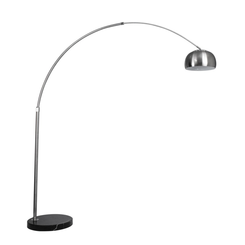 GLOBOSTAR® PRAGUE  Μοντέρνο Επιδαπέδιο Φωτιστικό με Ντουί 1 x E27 AC 220-240V IP20 - Νίκελ Βούρτσας - Μ210 x Π45 x Υ220cm