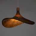 GLOBOSTAR® CUBA  Boho Κρεμαστό Φωτιστικό Οροφής με Ντουί 1 x E27 AC 220-240V IP20 - Καφέ - Μ53 x Π53 x Υ30cm