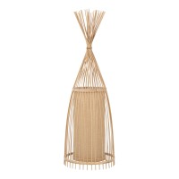 GLOBOSTAR® AZORES  Boho Επιδαπέδιο Φωτιστικό με Ντουί 1 x E27 AC 220-240V IP20 - Μπεζ - Μ30 x Π30 x Υ90cm
