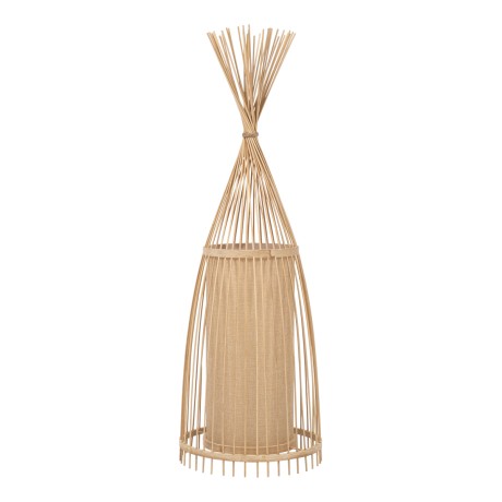 GLOBOSTAR® AZORES  Boho Επιδαπέδιο Φωτιστικό με Ντουί 1 x E27 AC 220-240V IP20 - Μπεζ - Μ30 x Π30 x Υ90cm