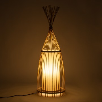 GLOBOSTAR® AZORES  Boho Επιδαπέδιο Φωτιστικό με Ντουί 1 x E27 AC 220-240V IP20 - Μπεζ - Μ30 x Π30 x Υ90cm