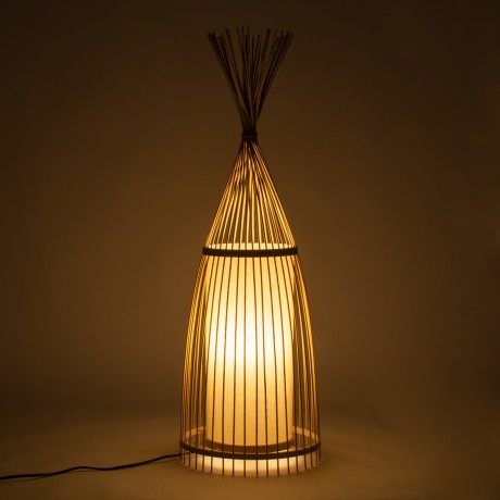 GLOBOSTAR® AZORES  Boho Επιδαπέδιο Φωτιστικό με Ντουί 1 x E27 AC 220-240V IP20 - Μπεζ - Μ30 x Π30 x Υ90cm