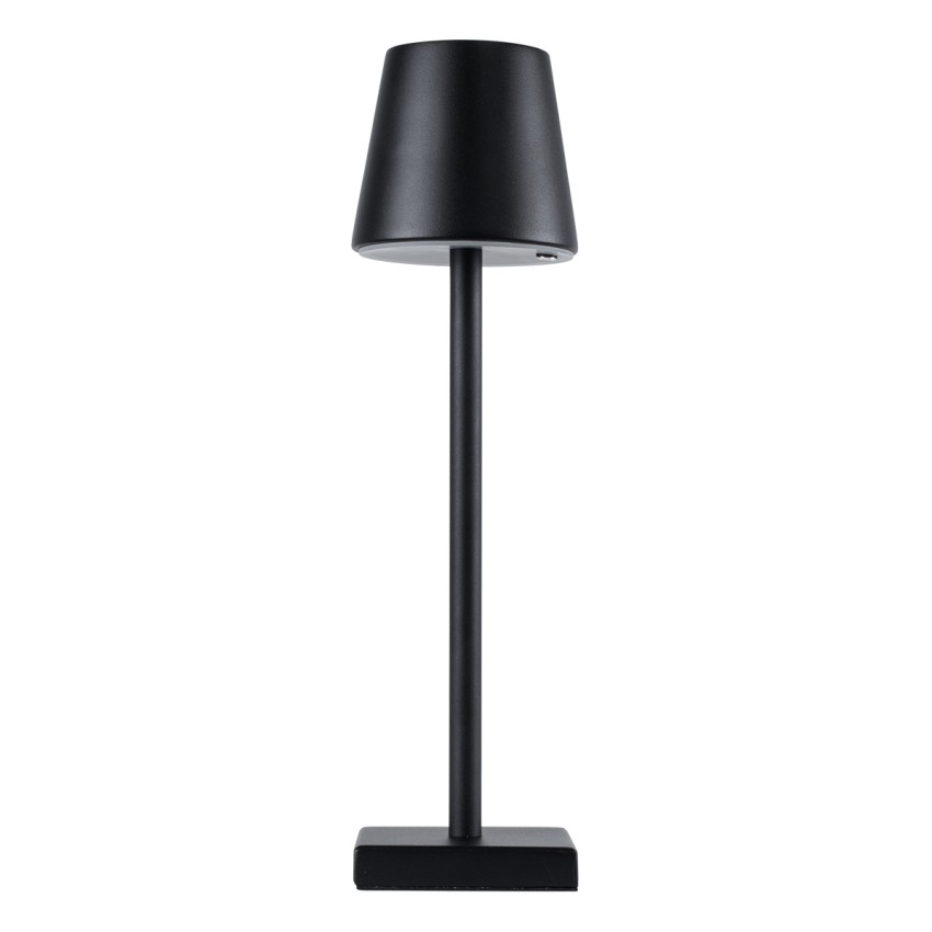 NEGA  Μοντέρνο Επιτραπέζιο Φωτιστικό Πορτατίφ LED 2.2W 154lm 360° DC 5V Επαναφορτιζόμενο με Μπαταρία Li-ion 4000mAh - Διακόπτη Αφής - Θερμό Λευκό 2700K - Dimmable - D10 x H39cm - Μαύρο