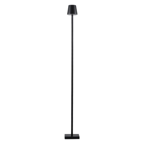 NEGA  Μοντέρνο Επιδαπέδιο Φωτιστικό LED 2.2W 154lm 360° DC 5V Επαναφορτιζόμενο με Μπαταρία Li-ion 4000mAh - Διακόπτη Αφής - Θερμό Λευκό 2700K - Dimmable - D10 x H135cm - Μαύρο