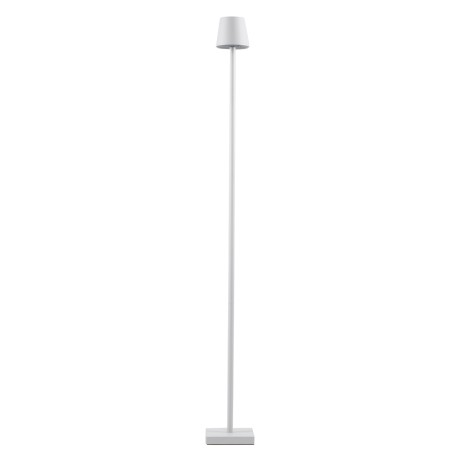 NEGA  Μοντέρνο Επιδαπέδιο Φωτιστικό LED 2.2W 154lm 360° DC 5V Επαναφορτιζόμενο με Μπαταρία Li-ion 4000mAh - Διακόπτη Αφής - Θερμό Λευκό 2700K - Dimmable - D10 x H135cm - Λευκό