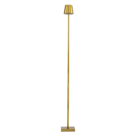 Μοντέρνο Επιδαπέδιο Φωτιστικό LED 2.2W 154lm 360° DC 5V Επαναφορτιζόμενο - Διακόπτη Αφής - Θερμό Λευκό 2700K - Dimmable - D10 x H135cm - Χρυσό