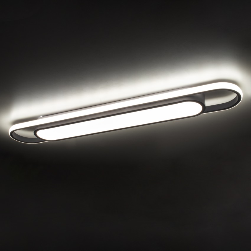 GLOBOSTAR® IGOR  Μοντέρνο Φωτιστικό Οροφής LED 48W 5760lm 210° AC 220-240V IP20 Ρυθμιζόμενο Λευκό CCT με On/Off 2700K/4500K/6000K - Lumileds SMD Chip - Λευκό Ματ - Μ81 x Π13 x Υ4.5cm