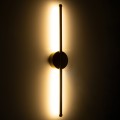 GLOBOSTAR® DIADEM  Μοντέρνο Φωτιστικό Τοίχου - Απλίκα LED 9W 900lm 120° AC 220-240V IP20 Ρυθμιζόμενο Λευκό CCT με On/Off 2700K/4500K/6000K - Lumileds SMD Chip - Σατινέ Χρυσό Βούρτσας - Μ10 x Π4 x Υ60cm