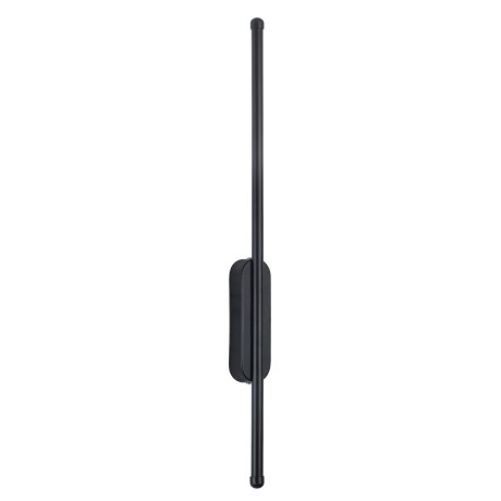 GLOBOSTAR® HARLEM  Μοντέρνο Φωτιστικό Τοίχου - Απλίκα LED 9W 1080lm 120° AC 220-240V IP20 Ρυθμιζόμενο Λευκό CCT με On/Off 2700K/4500K/6000K - Lumileds SMD Chip - Μαύρο Ματ - Μ5 x Π4 x Υ60cm