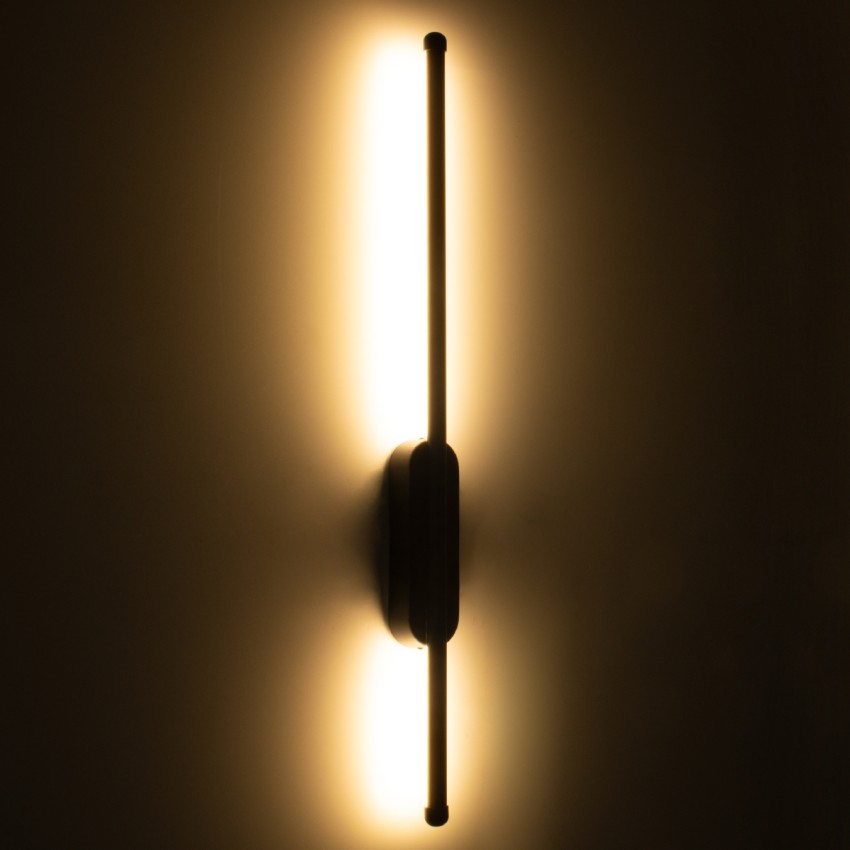 HARLEM  Φωτιστικό Τοίχου - Απλίκα Design LED CCT 9W 1080lm 120° AC 220-240V - Εναλλαγή Φωτισμού μέσω Διακόπτη On/Off All In One Ψυχρό 6000k+Φυσικό 4500k+Θερμό 2700k Μ5 x Π4 x Υ60cm - Χρυσό