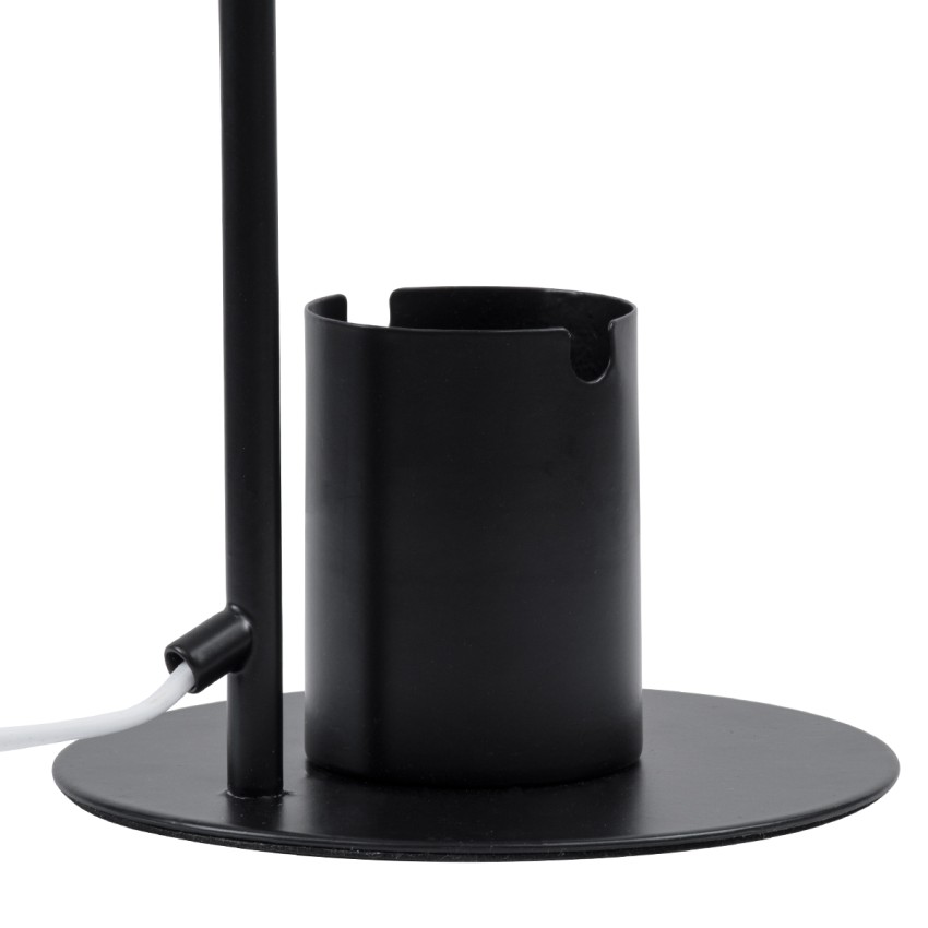 PENCASE  Μοντέρνο Επιτραπέζιο Φωτιστικό Γραφείου - Πορτατίφ - Μονόφωτο 1 x E27 Μαύρο Μεταλλικό Καμπάνα με Διακόπτη On/Off - Μολυβοθήκη & Βάση Τηλεφώνου - L12 x W15 x H38cm