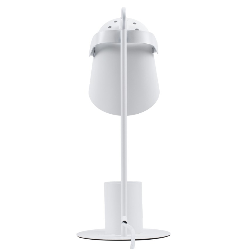 PENCASE  Μοντέρνο Επιτραπέζιο Φωτιστικό Γραφείου - Πορτατίφ - Μονόφωτο 1 x E27 Λευκό Μεταλλικό Καμπάνα με Διακόπτη On/Off - Μολυβοθήκη & Βάση Τηλεφώνου - L12 x W15 x H38cm