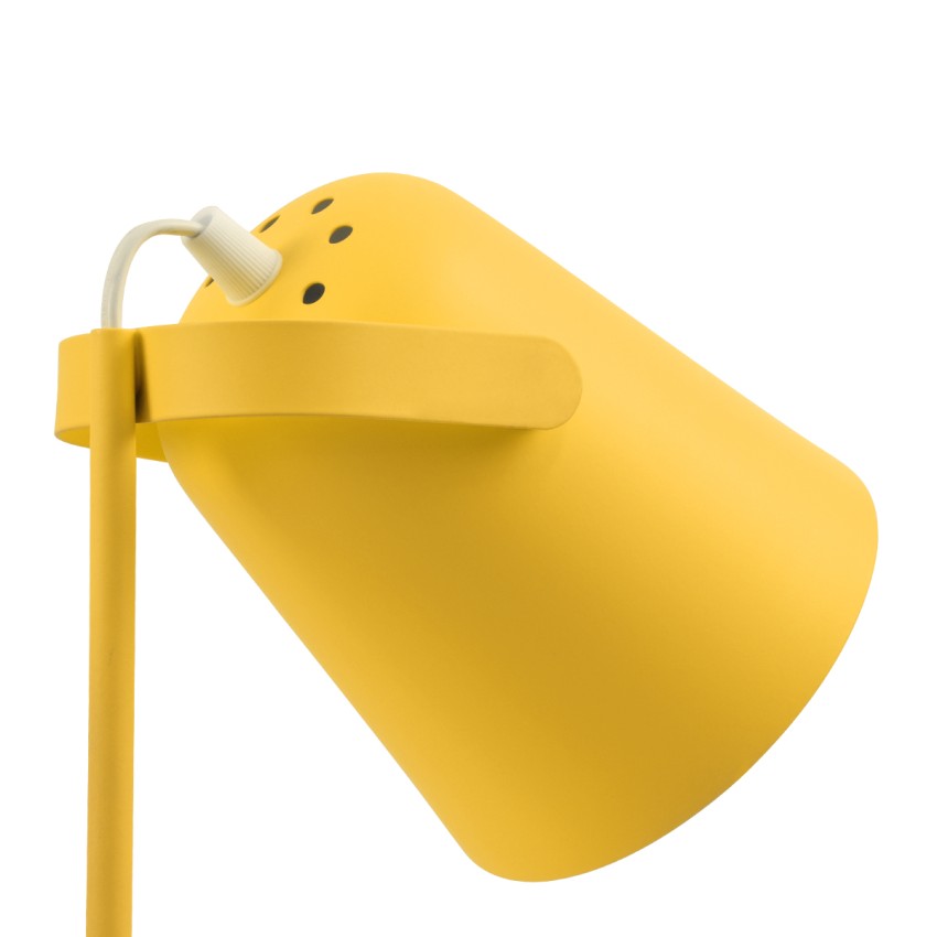 PENCASE  Μοντέρνο Επιτραπέζιο Φωτιστικό Γραφείου - Πορτατίφ - Μονόφωτο 1 x E27 Κίτρινο Μεταλλικό Καμπάνα με Διακόπτη On/Off - Μολυβοθήκη & Βάση Τηλεφώνου - L12 x W15 x H38cm