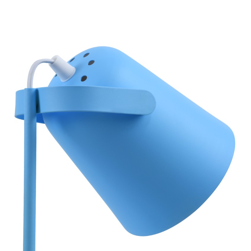 PENCASE  Μοντέρνο Επιτραπέζιο Φωτιστικό Γραφείου - Πορτατίφ - Μονόφωτο 1 x E27 Μπλε Μεταλλικό Καμπάνα με Διακόπτη On/Off - Μολυβοθήκη & Βάση Τηλεφώνου - L12 x W15 x H38cm