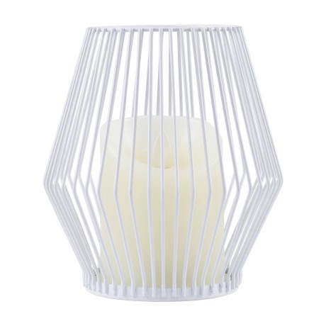 CANDLE  Διακοσμητικό Realistic Κερί με LED Εφέ Κινούμενης Φλόγας - Μπαταρίας 2 x AA (Δεν Συμπεριλαμβάνονται) & Ασύρματο Χειριστήριο IR Θερμό Λευκό 2700K Dimmable Λευκό Φ14 x Υ16cm