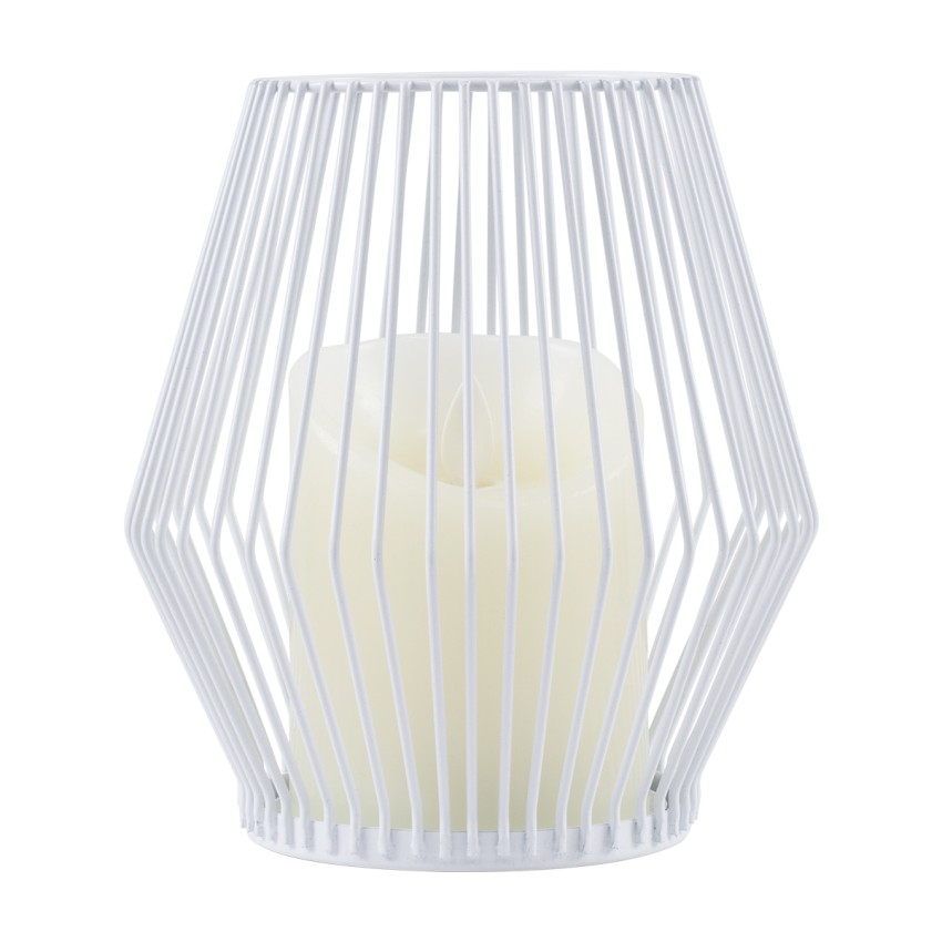 CANDLE  Διακοσμητικό Realistic Κερί με LED Εφέ Κινούμενης Φλόγας - Μπαταρίας 2 x AA (Δεν Συμπεριλαμβάνονται) & Ασύρματο Χειριστήριο IR Θερμό Λευκό 2700K Dimmable Λευκό Φ14 x Υ16cm