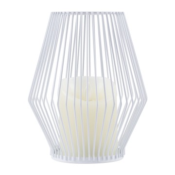 CANDLE  Διακοσμητικό Realistic Κερί με LED Εφέ Κινούμενης Φλόγας - Μπαταρίας 2 x AA (Δεν Συμπεριλαμβάνονται) & Ασύρματο Χειριστήριο IR Θερμό Λευκό 2700K Dimmable Λευκό Φ16 x Υ18cm