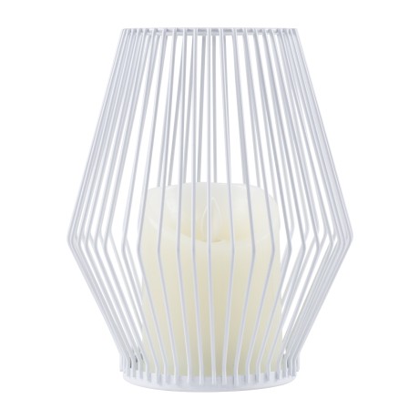CANDLE  Διακοσμητικό Realistic Κερί με LED Εφέ Κινούμενης Φλόγας - Μπαταρίας 2 x AA (Δεν Συμπεριλαμβάνονται) & Ασύρματο Χειριστήριο IR Θερμό Λευκό 2700K Dimmable Λευκό Φ16 x Υ18cm