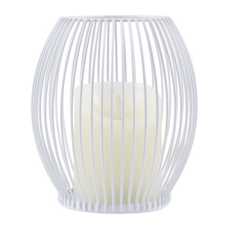 CANDLE  Διακοσμητικό Realistic Κερί με LED Εφέ Κινούμενης Φλόγας - Μπαταρίας 2 x AA (Δεν Συμπεριλαμβάνονται) & Ασύρματο Χειριστήριο IR Θερμό Λευκό 2700K Dimmable Λευκό Φ14 x Υ16cm