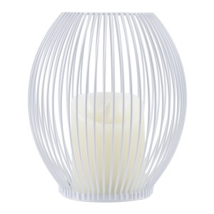 CANDLE  Διακοσμητικό Realistic Κερί με LED Εφέ Κινούμενης Φλόγας - Μπαταρίας 2 x AA (Δεν Συμπεριλαμβάνονται) & Ασύρματο Χειριστήριο IR Θερμό Λευκό 2700K Dimmable Λευκό Φ16 x Υ18cm