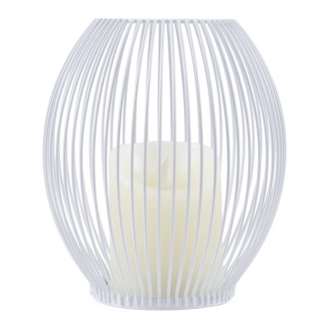 CANDLE  Διακοσμητικό Realistic Κερί με LED Εφέ Κινούμενης Φλόγας - Μπαταρίας 2 x AA (Δεν Συμπεριλαμβάνονται) & Ασύρματο Χειριστήριο IR Θερμό Λευκό 2700K Dimmable Λευκό Φ16 x Υ18cm