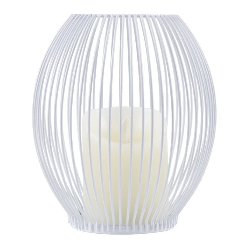 CANDLE  Διακοσμητικό Realistic Κερί με LED Εφέ Κινούμενης Φλόγας - Μπαταρίας 2 x AA (Δεν Συμπεριλαμβάνονται) & Ασύρματο Χειριστήριο IR Θερμό Λευκό 2700K Dimmable Λευκό Φ16 x Υ18cm