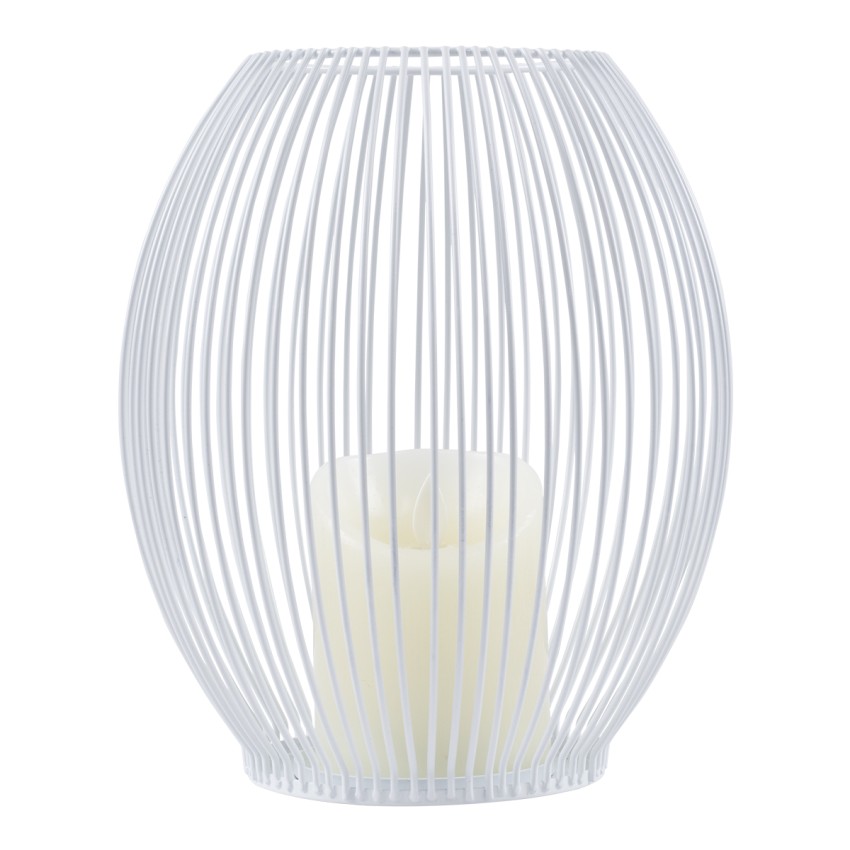 CANDLE  Διακοσμητικό Realistic Κερί με LED Εφέ Κινούμενης Φλόγας - Μπαταρίας 2 x AA (Δεν Συμπεριλαμβάνονται) & Ασύρματο Χειριστήριο IR Θερμό Λευκό 2700K Dimmable Λευκό Φ19 x Υ24cm