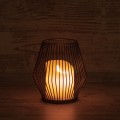 CANDLE  Διακοσμητικό Realistic Κερί με LED Εφέ Κινούμενης Φλόγας - Μπαταρίας 2 x AA (Δεν Συμπεριλαμβάνονται) & Ασύρματο Χειριστήριο IR Θερμό Λευκό 2700K Dimmable Μαύρο Φ14 x Υ16cm
