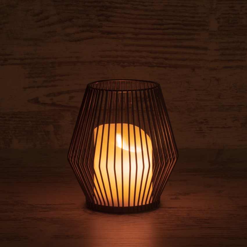 CANDLE  Διακοσμητικό Realistic Κερί με LED Εφέ Κινούμενης Φλόγας - Μπαταρίας 2 x AA (Δεν Συμπεριλαμβάνονται) & Ασύρματο Χειριστήριο IR Θερμό Λευκό 2700K Dimmable Μαύρο Φ14 x Υ16cm