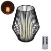 CANDLE  Διακοσμητικό Realistic Κερί με LED Εφέ Κινούμενης Φλόγας - Μπαταρίας 2 x AA (Δεν Συμπεριλαμβάνονται) & Ασύρματο Χειριστήριο IR Θερμό Λευκό 2700K Dimmable Μαύρο Φ16 x Υ18cm